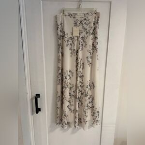 LC Lauren Conrad Floral Cream Skirt